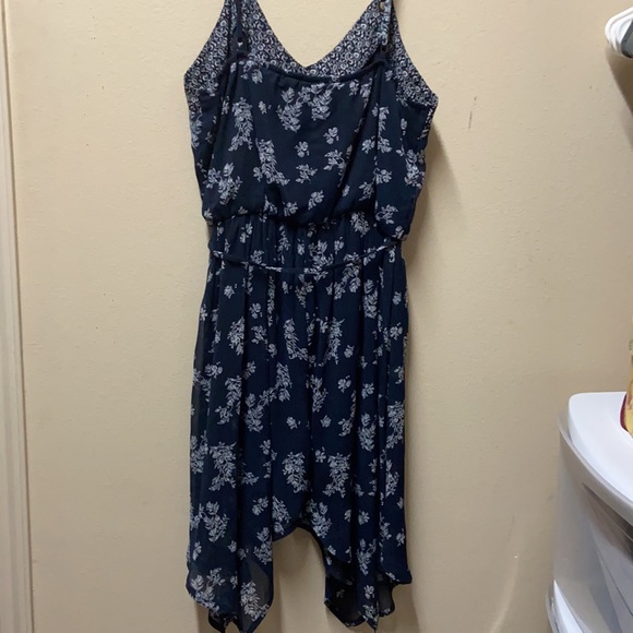 Xhilaration blue floral dress size large - Picture 4 of 5